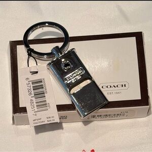 NWT RARE Vintage Coach whistle keychain -Still in Box